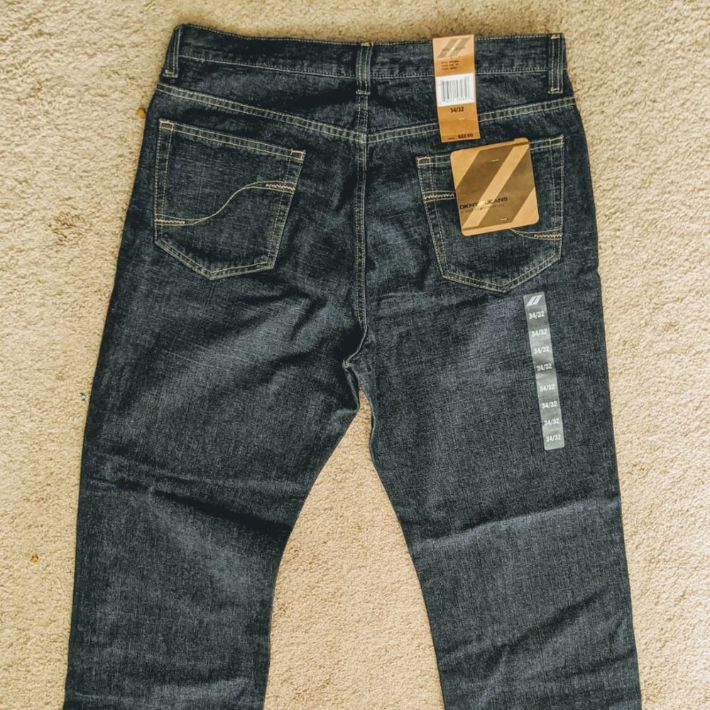 DKNY Mens Jeans Slim Straight 34x32